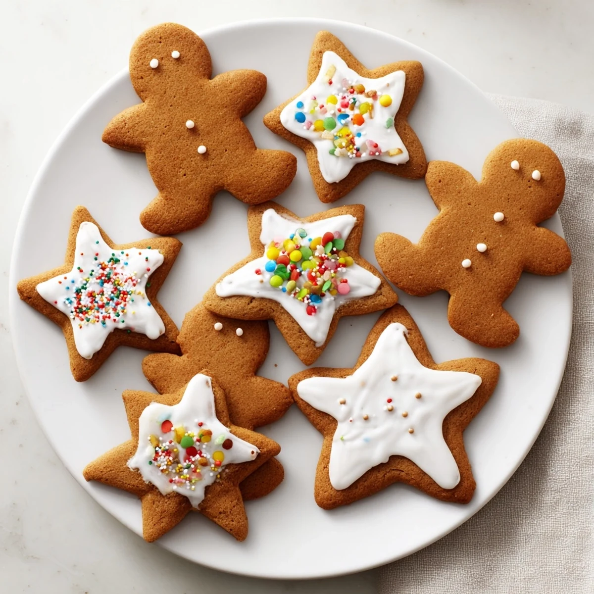 Festive spiced gingerbread cutouts