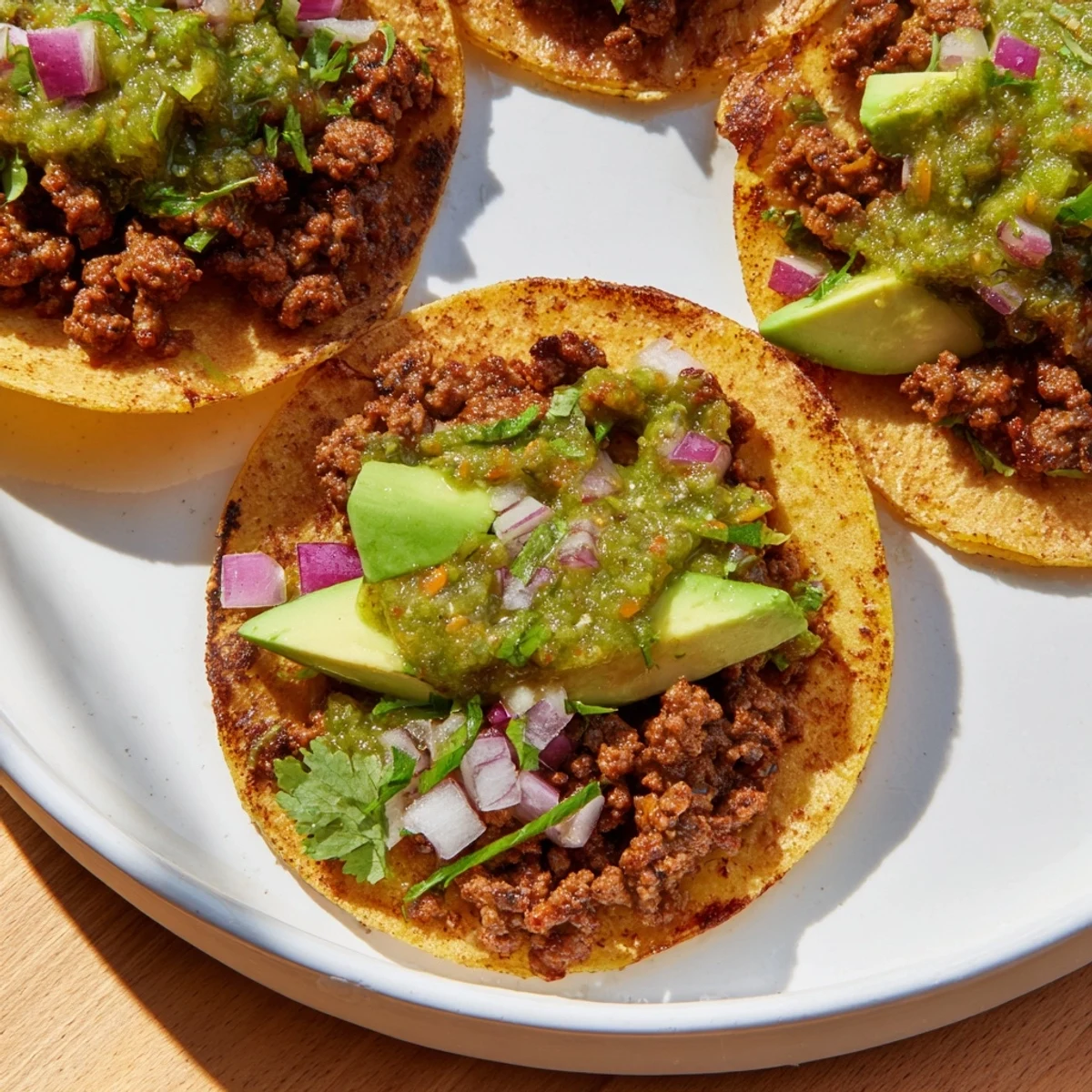 Beef Tacos Salsa Verde
