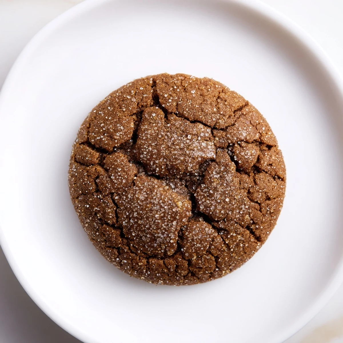 Freshly baked Spiced Molasses Crinkle Cookies showcase a deep, rich brown color and are coated in sugar.