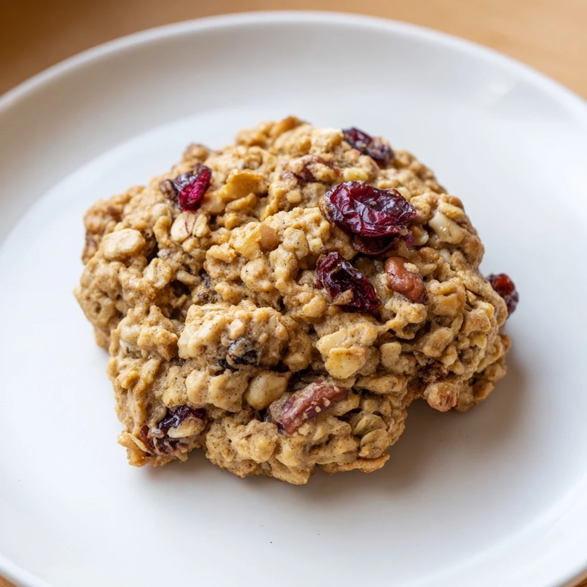 Freshly baked cranberry walnut oatmeal cookies, a delightful mix for a sweet treat and satisfying crunch.