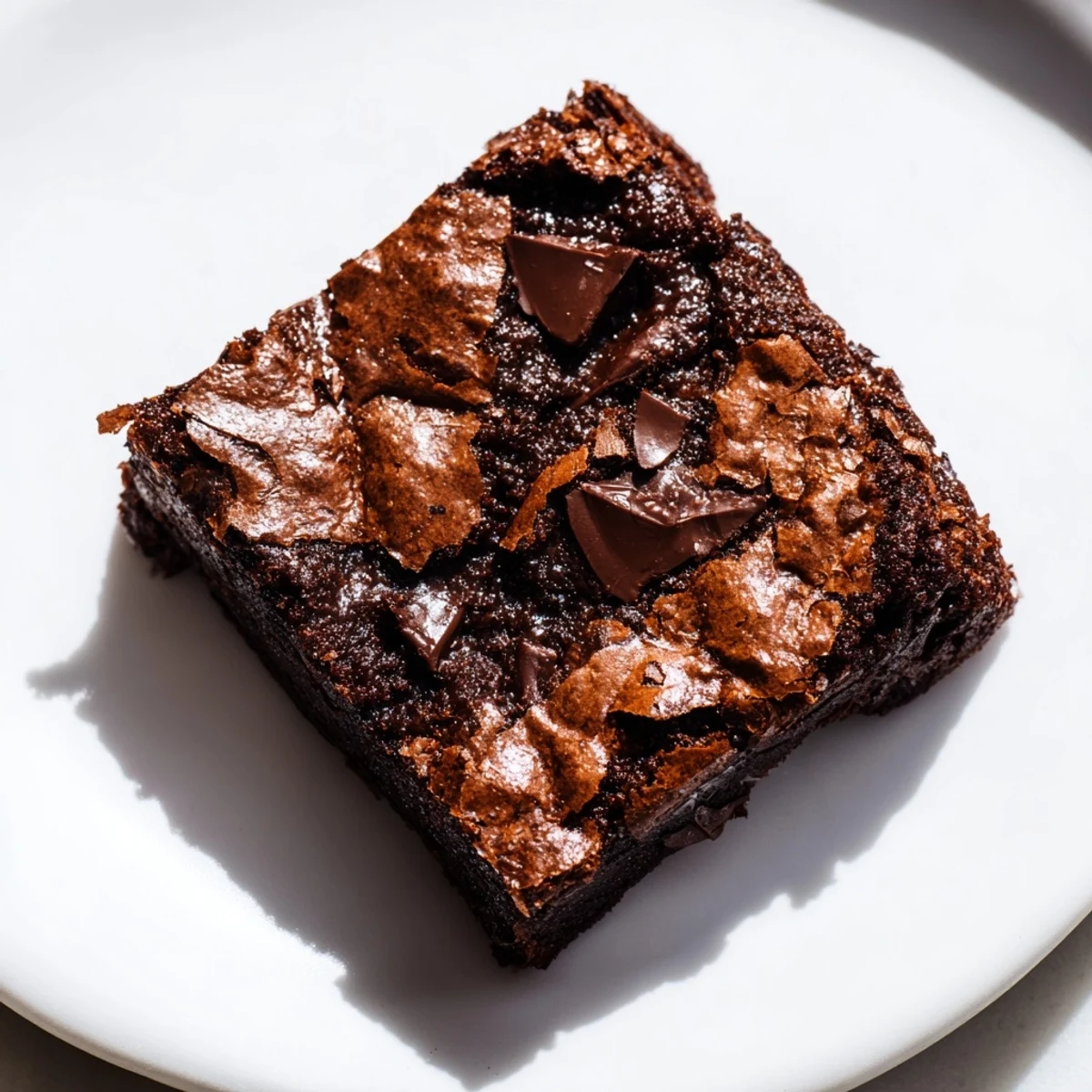 Warm, rich fudge brownies are displayed, inviting you to imagine their intense chocolate flavor.