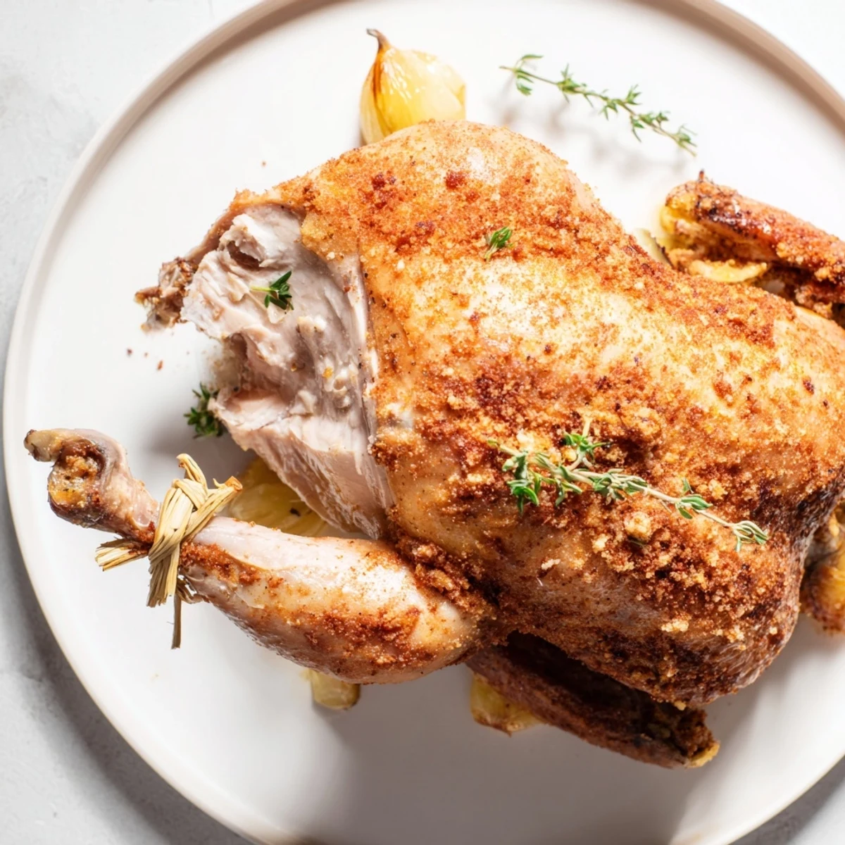 A perfectly roasted Salt-Spiced Roast Chicken, juicy and tender, ready for a comforting family meal.
