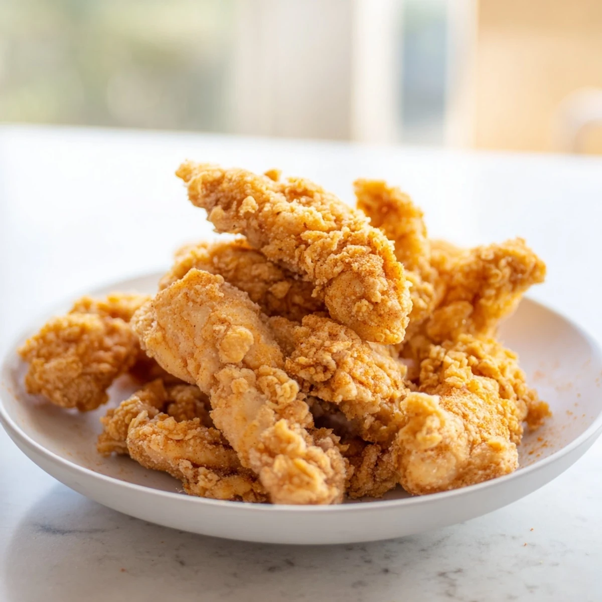 See the perfect crispy coating for fried foods, glistening and ready, perfect for your favorite meal.