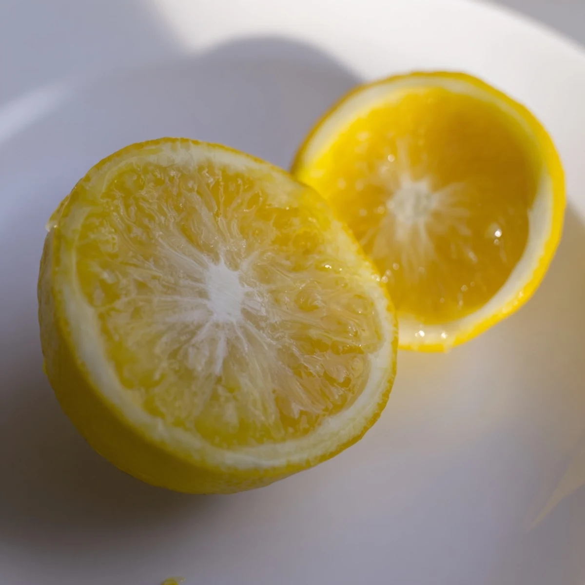 A close-up of squeezing a lemon, showcasing the vibrant juice essential for many recipes.