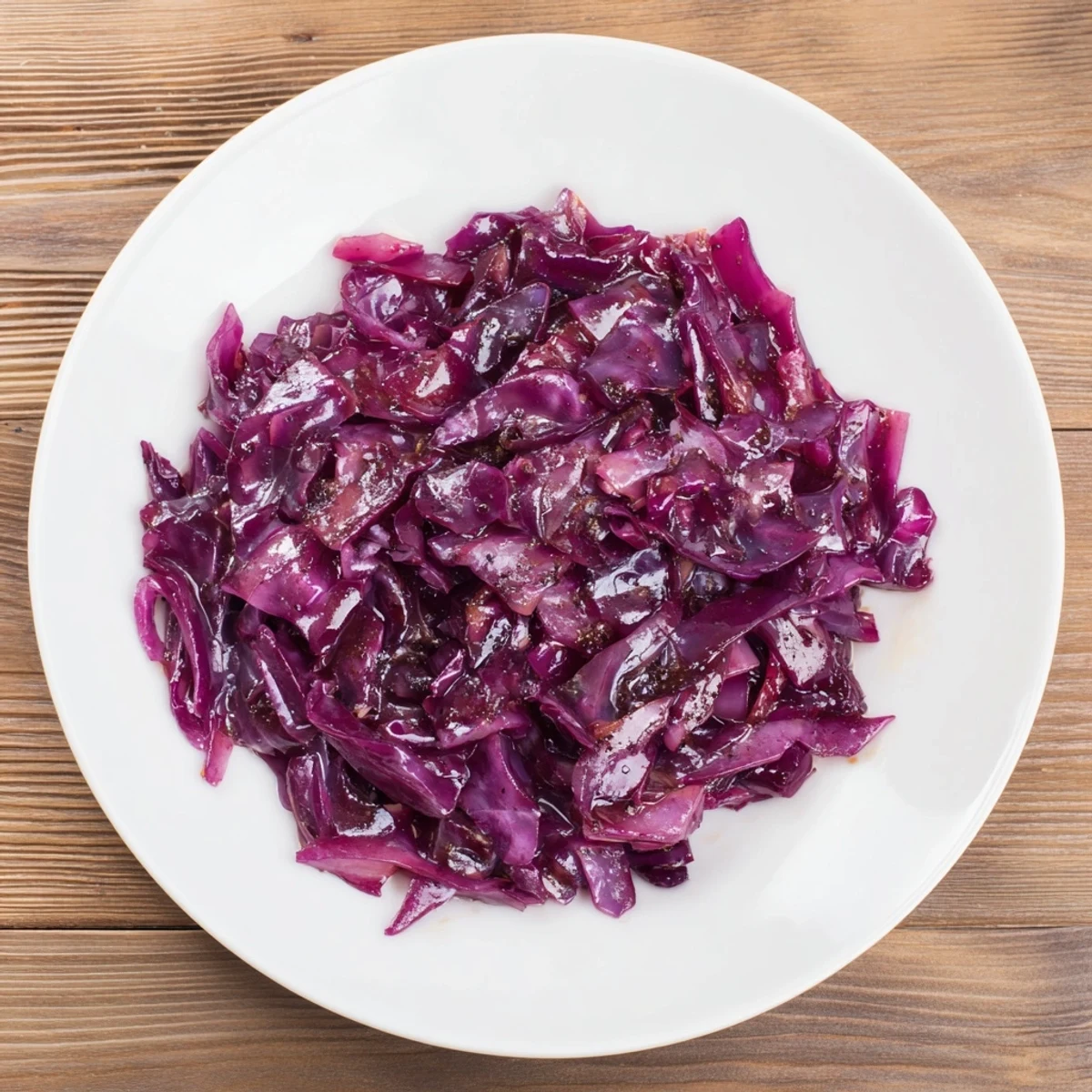 A steaming bowl of Braised Red Cabbage with spices, rich and tangy; a perfect side dish.