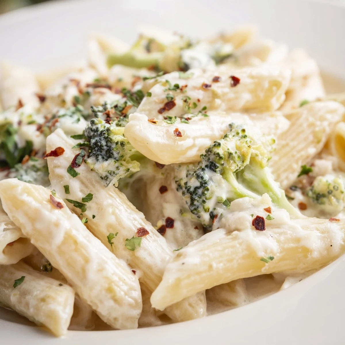 Tender Creamy Broccoli Pasta: this comforting pasta dish combines vibrant green broccoli with a luscious, creamy sauce.