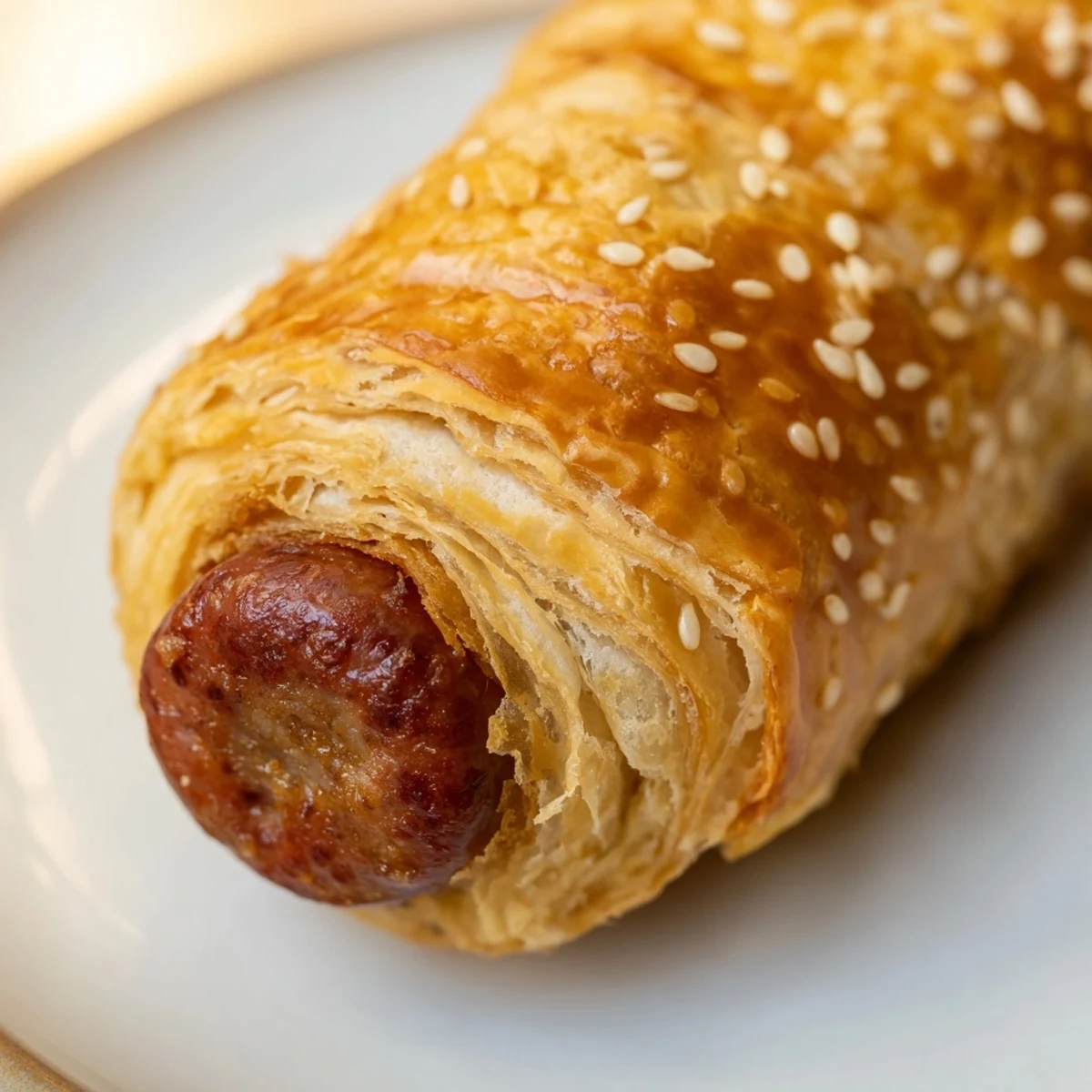 Hot, flaky Super Bowl Pigs in a Blanket fresh from the oven, ready for game day snacking.
