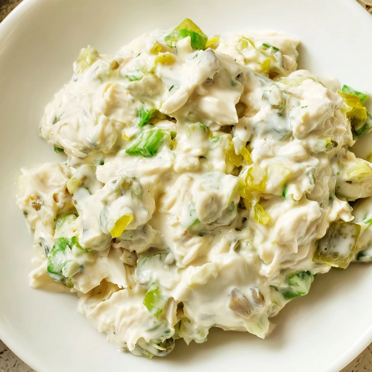 Close-up on tender lump crab meat folded into zesty Remoulade Sauce, perfect for spreading on a toasted sandwich.