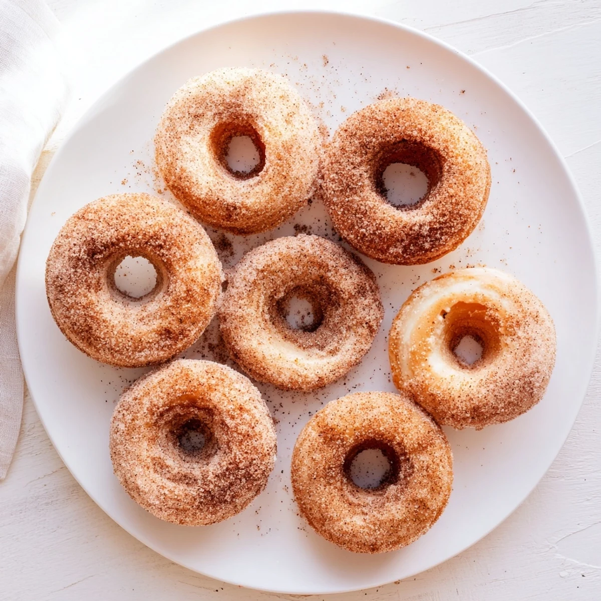 Freshly baked Delicious Baked Cinnamon Sugar Donuts You Cant Resist glistening on a cooling rack, ready to enjoy.