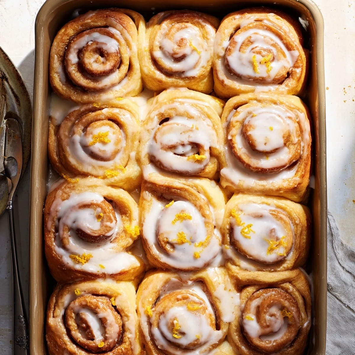 Soft, fluffy Homemade Glazed Orange Rolls with vibrant orange zest glaze, perfect for brunch.