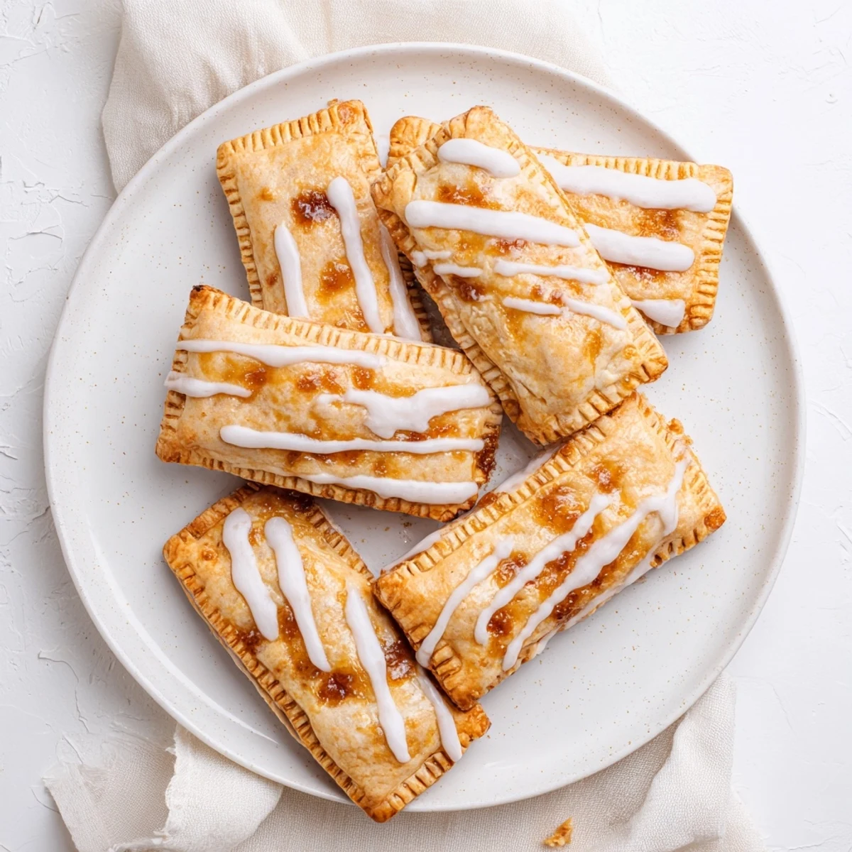 Freshly baked Protein Pop Tarts with golden edges rest on a cooling rack, showing a sweet fruit filling.