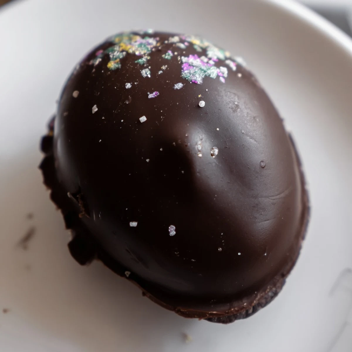 Festive Easter Egg Oreo Balls decorated with colorful sprinkles on a white platter, ready for spring party.