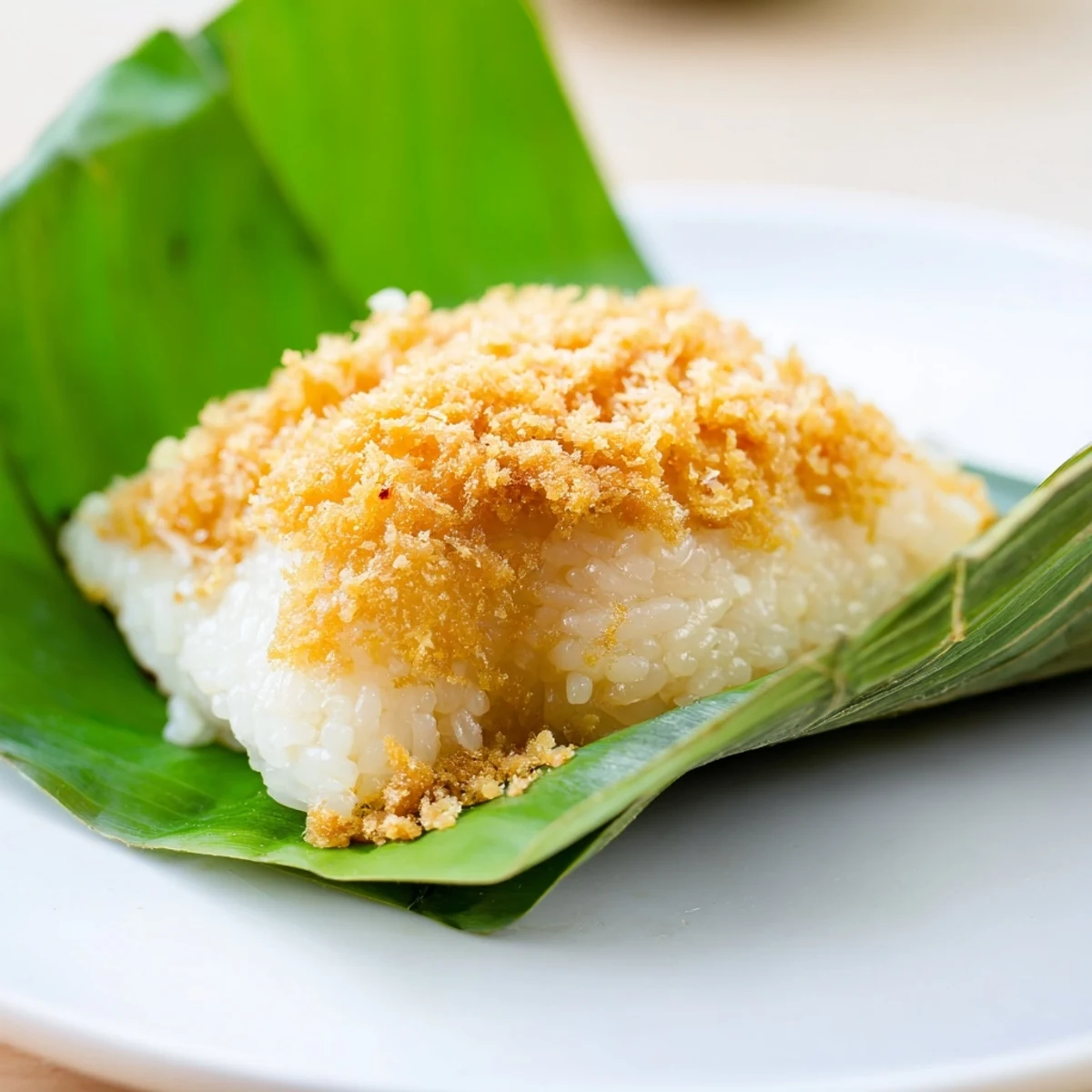 Glutinous rice layered with fragrant sweet coconut in Malaysian Pulut Inti recipe