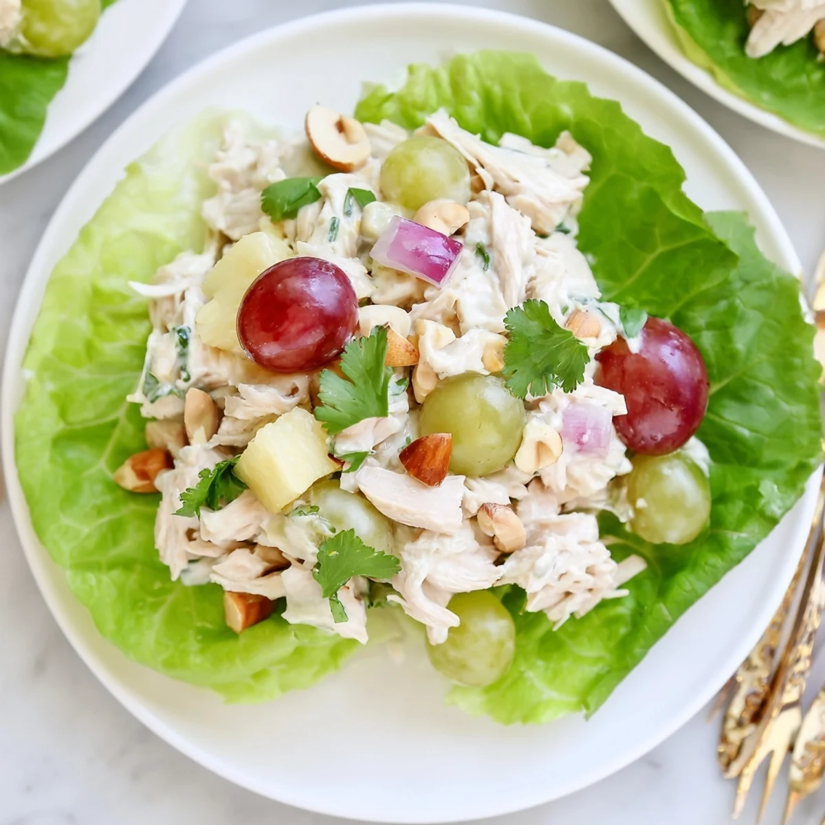 Hawaiian Chicken Salad Recipe with juicy pineapple, tender chicken, creamy lime dressing