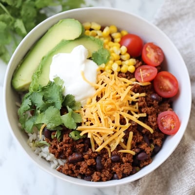 Beef Burrito Bowls Rice Beans
