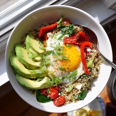 Savory Quinoa Breakfast Bowl
