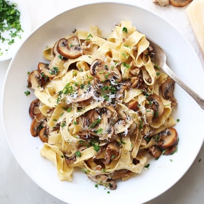 Brown Butter Mushroom Pasta